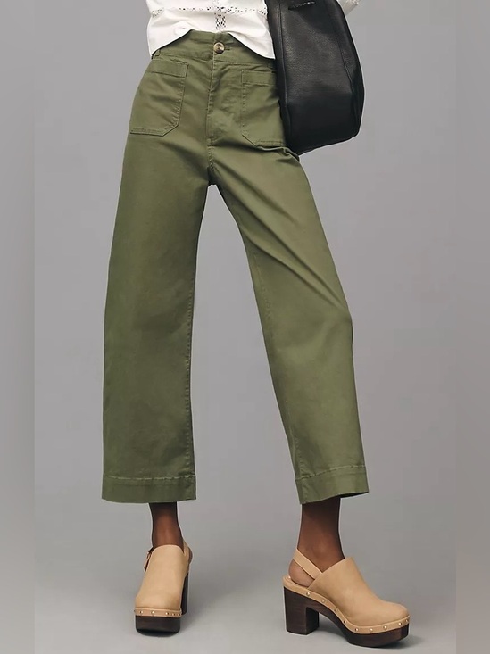 Maeve Pants - Maeve | The Collette | Linen Crop Wide Leg Pants | Size 30
